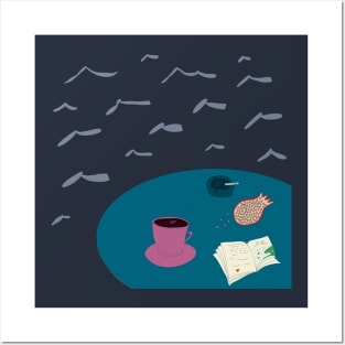 Coffee by the sea Posters and Art